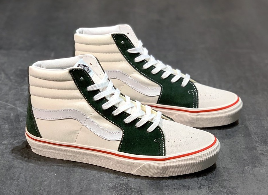 Vans SK8-Hi 'Retro Sport' Marshmallow White Green VN0A4U3C2TZ Men's 8-13 Skate