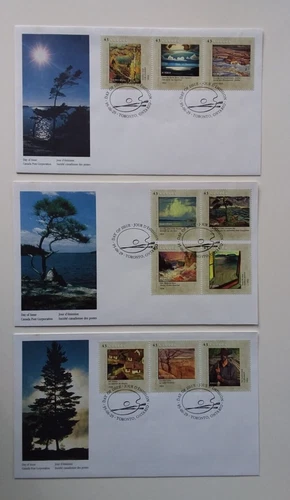 Canada 1995 Canada Day - 75th Anniversary the Group of Seven - 3 FDC's & Folder