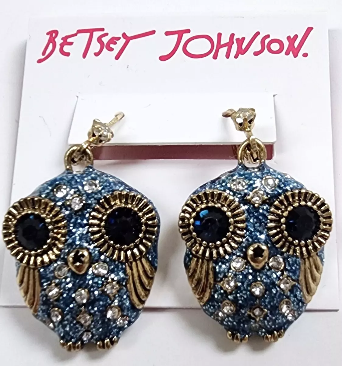 Betsey johnson best sale owl earrings