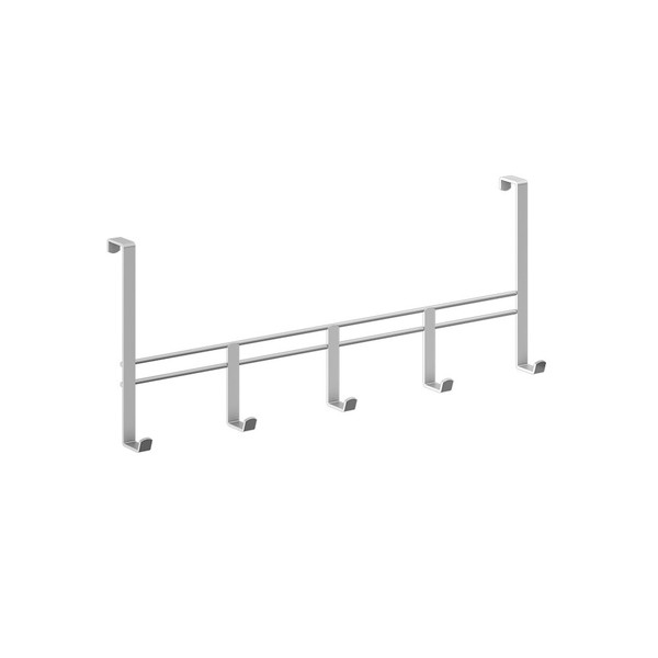 Metaltex 350930000 TüRhäNgeleiste 38 Cm Mit 5 Haken, Polytherm, Silbermetalli...-image