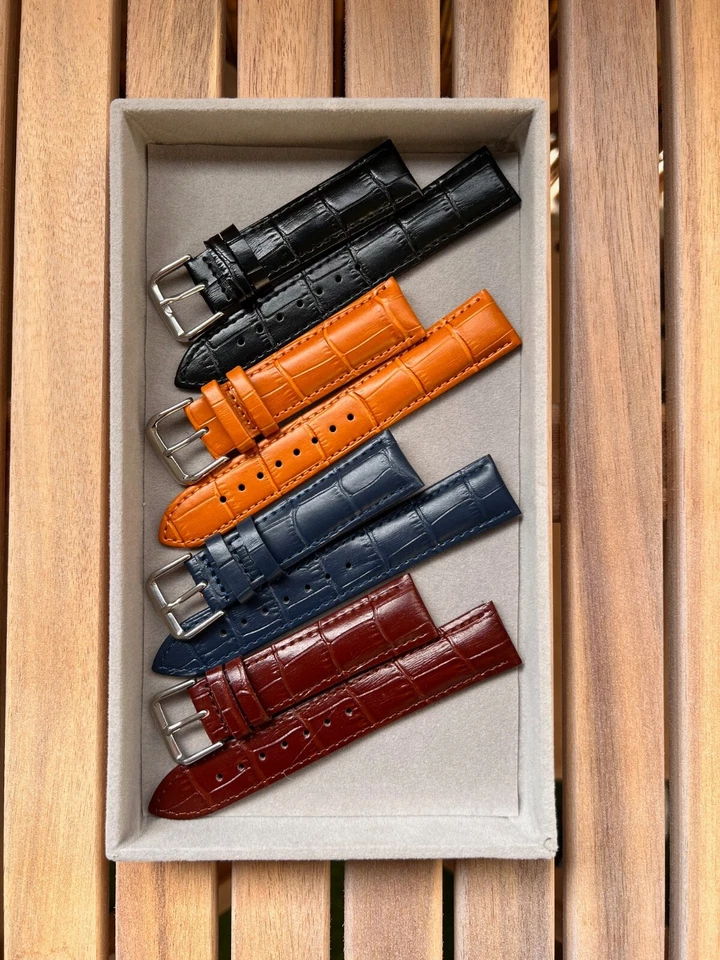 Bracelet Cuir Montre "Crocodile" - Toutes tailles - Photo 2/3