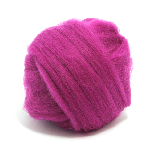 100g Dyed Merino Wool Top Fuchsia Pink Purple Dreads Spinning Felting Roving