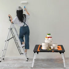 7-in-1 Portable Workbench Folding Sawhorse Work Table Load Capacity 550LBS USA