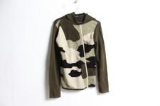 Vintage SISTERS POINT Knitted Camo Hoodie Green - Size M L B31 