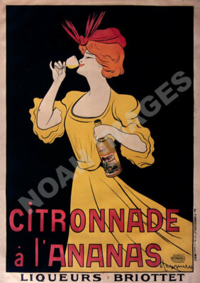 Citronnade Ananas cintage citrus liquor ad poster repro 16x24