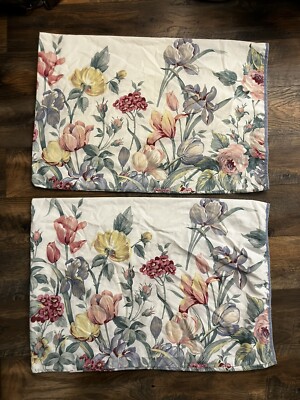 Vintage Pair Springmaid Floral Standard Pillowcases