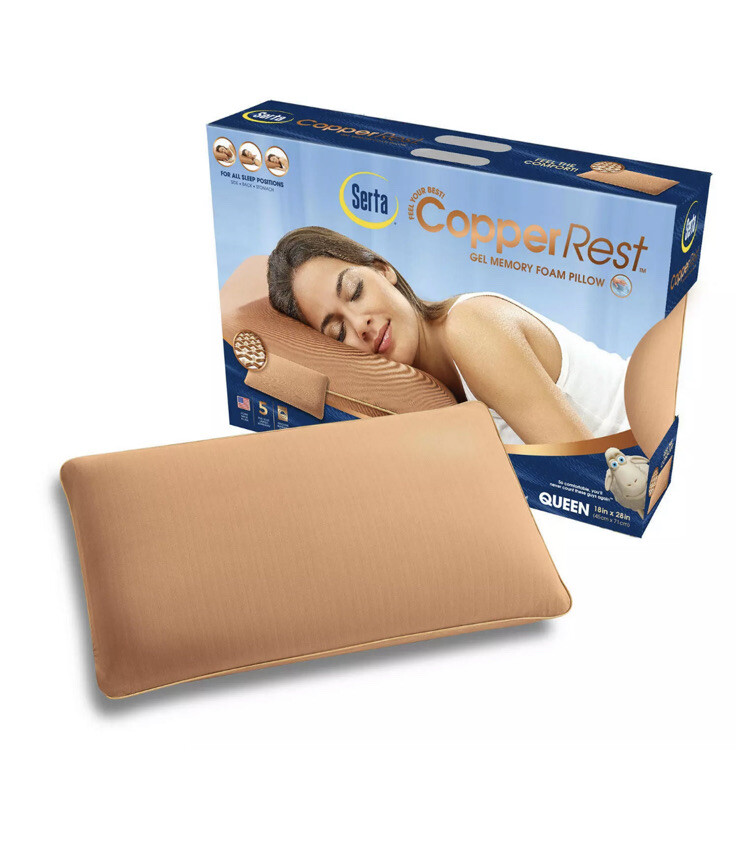 Serta Copperrest Gel Memory Foam Pillow 104668 For Sale Online Ebay