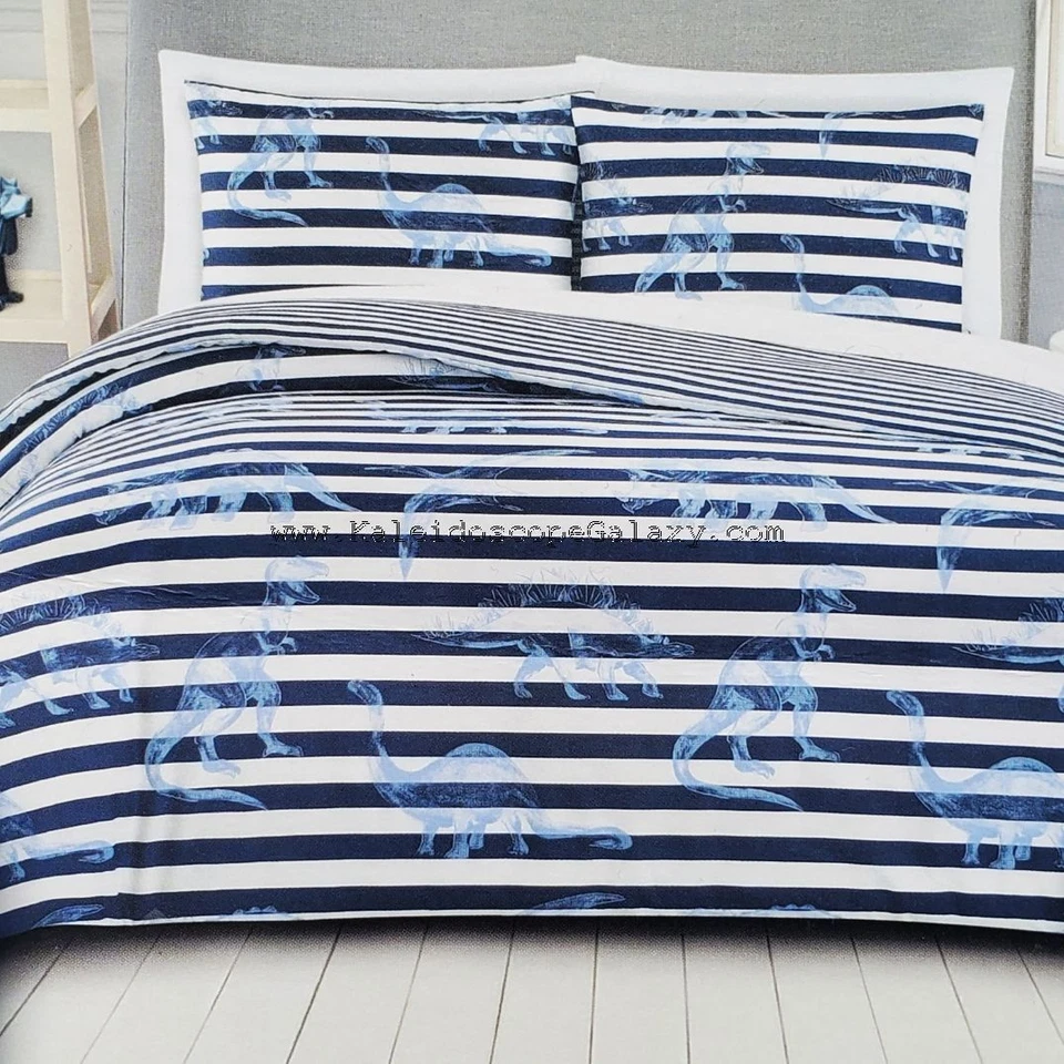 7 piezas SÁBANAS EDREDÓN SHAMS Dinosaurios Azules y Blancos Dinosaurios Foto 2 de 4