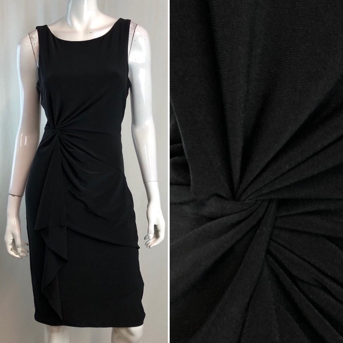 NWT $130 White House Black Market Womens 6 Twist Front Knee Length Sheath Dress NWT $130 White House Black Market Womens 6 Twist Front Knee Length Sheath Dress