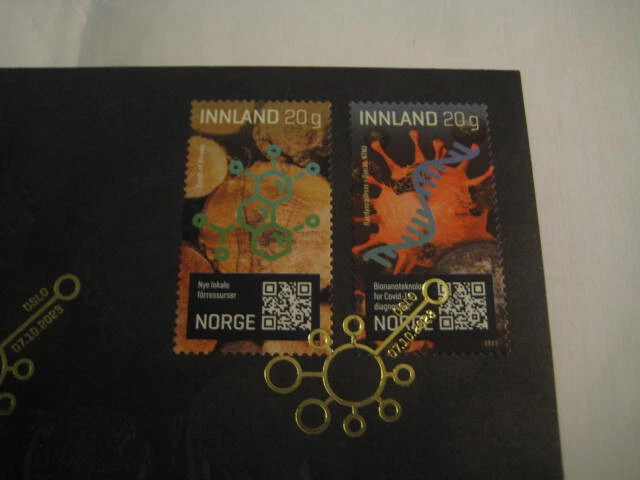 2023 Norway FDC on Vaccine Innovation, Research & Technology w/golden cancn - Image 3 of 4
