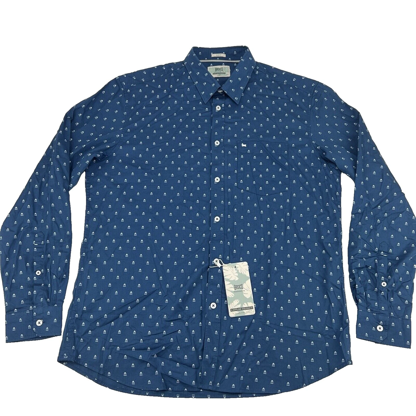 Basics Casual Button-Down Shirts for Men