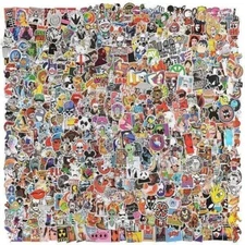 10 Random Stickers Fun Meme Art Pack Scrapbooking Journal Skin Lot Decals