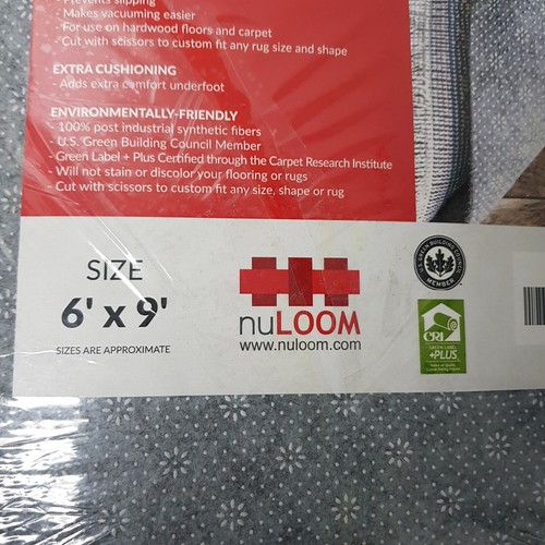 6x9 ft nuLOOM Premium Non-Slip/Skid Rug Pad Made in USA 1/8" Thick - Picture 3 of 10