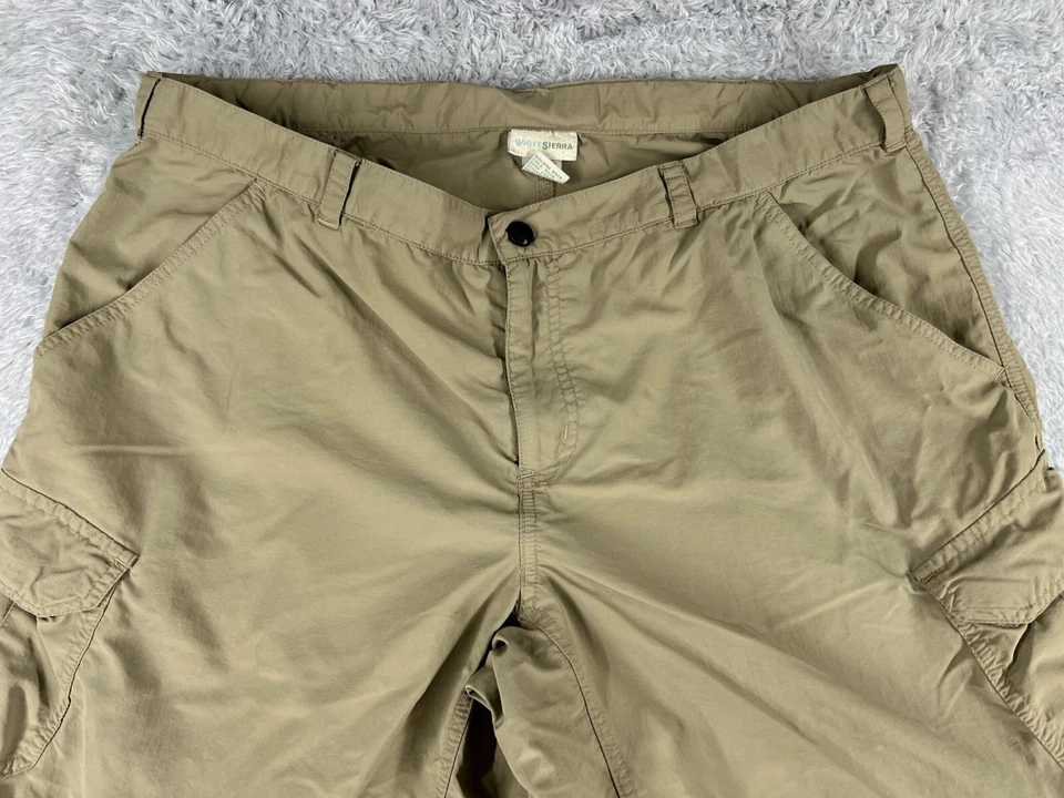 Pantalones Sierra blancos para mujer extra grandes beige convertibles carga nailon senderismo peces Foto 4 de 4