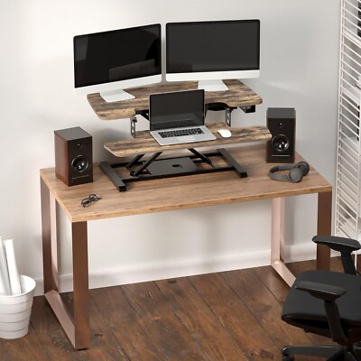 FLEXISPOT 35'' Electric Standing Desk Converter, Height Adjustable Motorized Desk