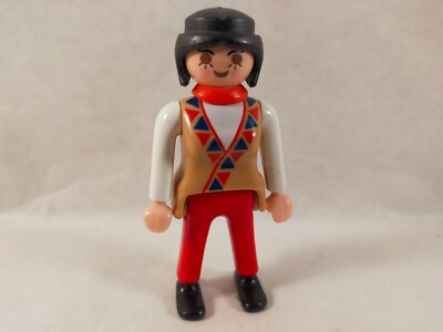 Figurine Playmobil Cavalière Équestre Rouge - Occasion - Allemagne