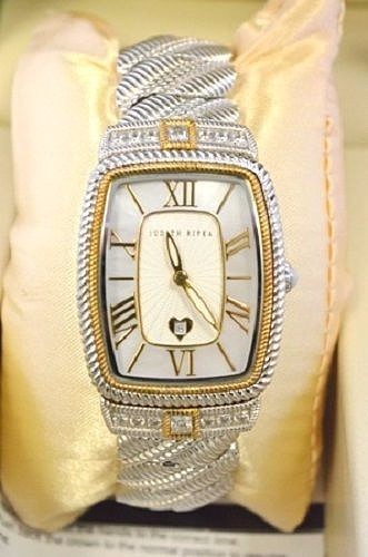 W636-JUDITH RIPKA Stainless Steel Textured Band MOP Dial  display picture 3
