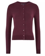 Ex M&S Cardigan Ladies  Short Cardi Jumper Knitted Button Sweater Soft Comfy 