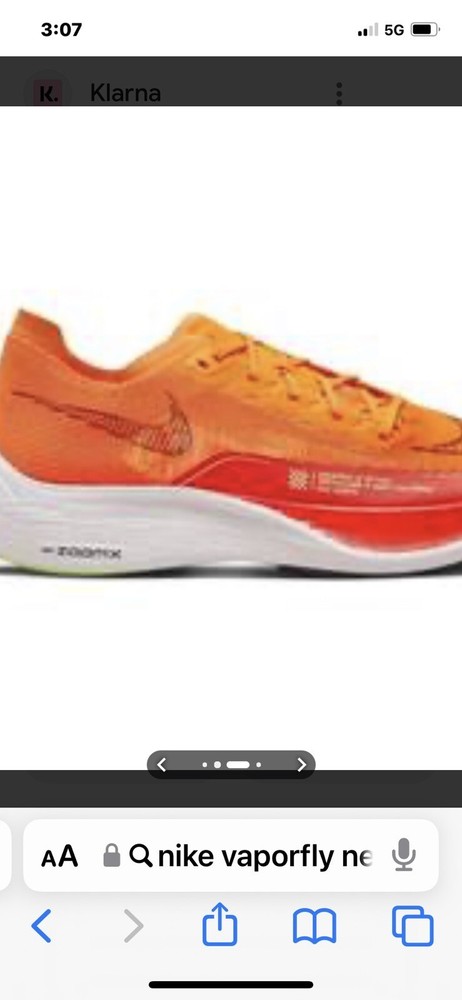 Nike ZoomX Vaporfly NEXT% Bright Mango 2020 - Size 13 Running Shoes