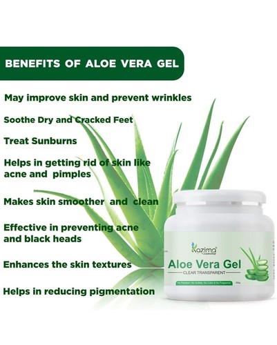 Gel de Aloe Vera KAZIMA Crudo - Gel Natural 100% Puro - 250 Gramos - Imagen 2 de 2
