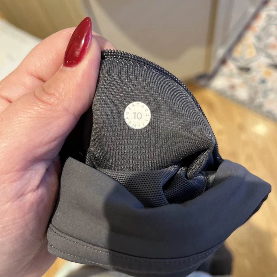 Женские укороченные леггинсы Lululemon Final Lap 23 дюйма 10 цвет темно-карбоновый серый для бега йоги - Изображение 3 из 4