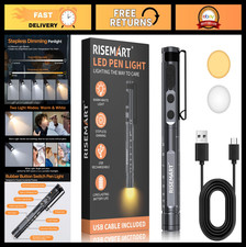 Rechargeable LED Pen Light for Nurses Doctors, Warm/Cool White, Dimmable, Port