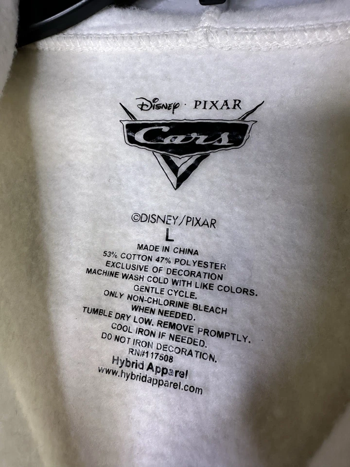 Sudadera con Capucha Pixar Cars Niños Polar Cremallera Completa Gráfica Crema Talla Grande Rayas Amarillas Foto 4 de 4