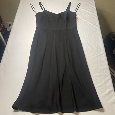 Women's Due per Due Veste Black V-Neck Spaghetti Strap Evening Dress Size 8 New