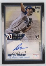 2021 Topps 70 Years of Baseball Series 2 Black Mitchell White Mitch Auto 13nz