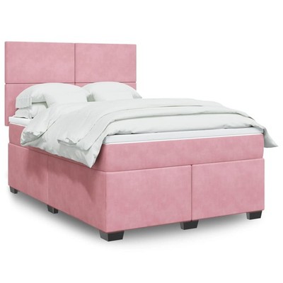 Boxspringbett mit Matratze Lattenrost Bettgestell Polsterbett Bett Samt vidaXL
