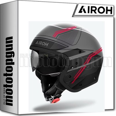 AIROH JET MOTORCYCLE HELMET J 110 J1S55 SLIM MATTE RED XL