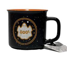 Boo Ghost Spooky Vibes 16 Oz Halloween Speckled Stoneware Ceramic Mug