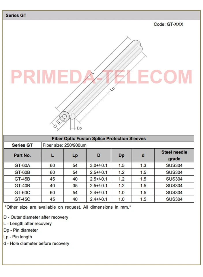 1000PCS Fiber Optic Fusion Splice Protection Sleeves Heat Shrink tubing Clear - Image 4 of 4