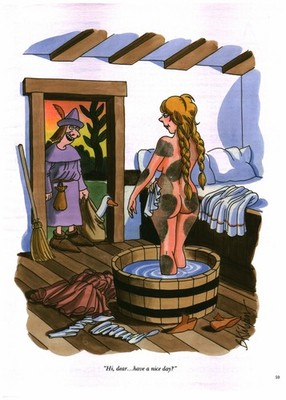 Playboy Cartoon Print Art Ad ''Hi, dear....have a nice day?'' Golden Goose Humor