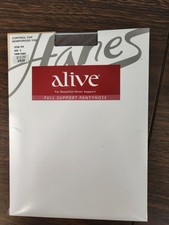 Hanes Alive Control Top Reinforced Toe 810 Style Jet Size E.