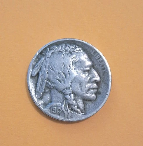 1915 S Buffalo Nickel US Coin - San Francisco Mint - Extra Fine EF 7/8 Full Horn