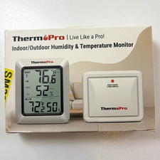 ThermoPro TP60BW Wireless Indoor/Outdoor Thermometer Hygrometer, Digital Display