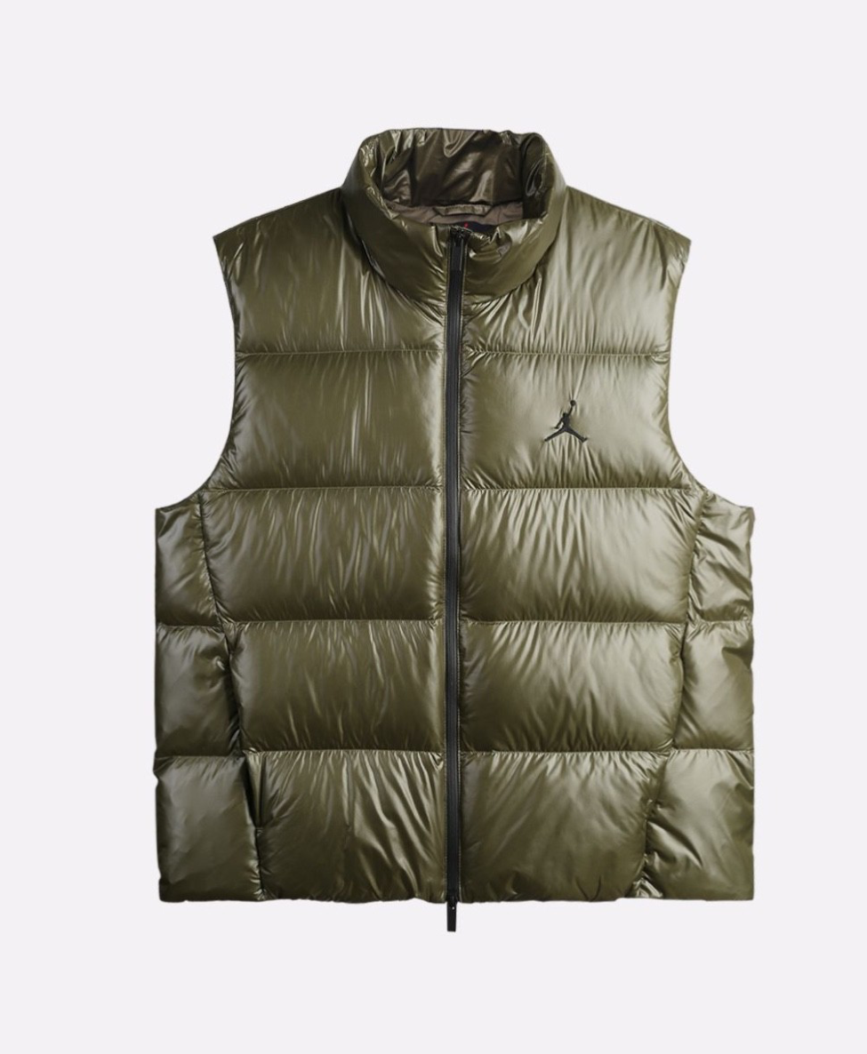 SACAI X NIKE Nike Air Jordan Flight Shine Down Fill verde gilet imbottito da uomo FV7273 taglia XXL