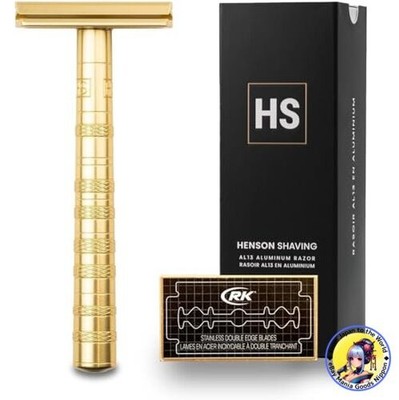 Henson Shaving AL13 Aluminum Razor ゴールド HENSON SHAVING AL13 MILD Razor Bright Gold 5 Blades Aluminum