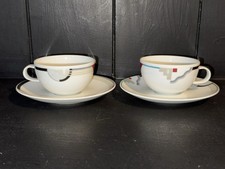 Studio Nova Attitudes Y0105 Flat Demitasse Cup  Saucer Sets 2 