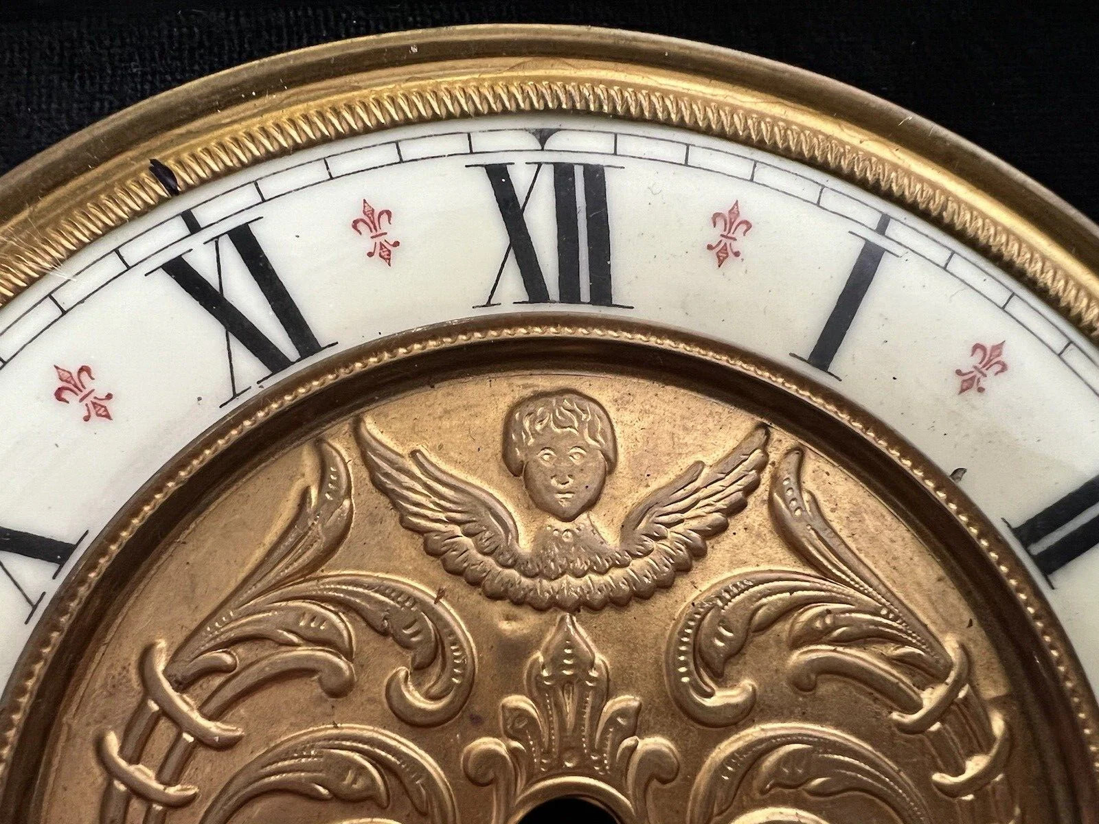 Vintage Wall Clock Pendulum Dial Enamel Parts Replacement