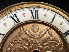 🔴 WALL CLOCK Pendulum Dial Enamel Vintage Spare Parts