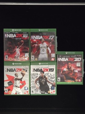 Xbox One Game Lot Of 5 - NBA 2K16, 2K17, 2K18, 2k19, 2K20 TESTED!