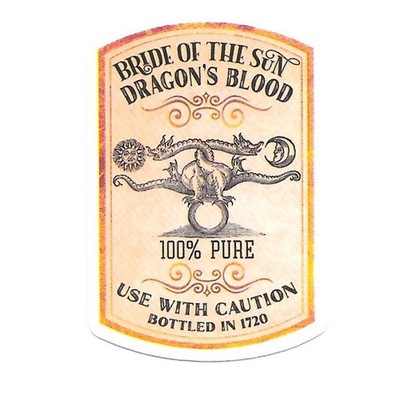 Vintage Dragon's Blood Potion Label Sticker Apothecary Fantasy Vinyl Decal Retro