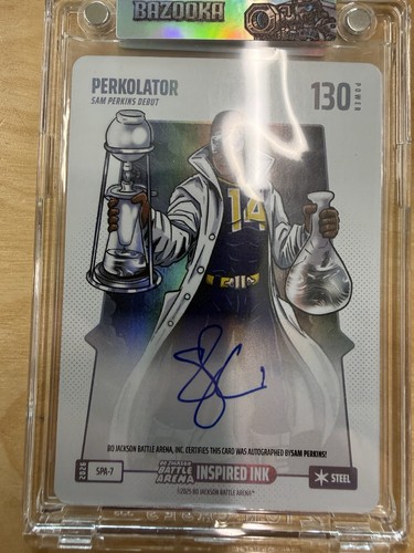 2026 Bo Jackson Battle Arena SPA-7 Perkolator Inspired Ink Auto Sam Perkins