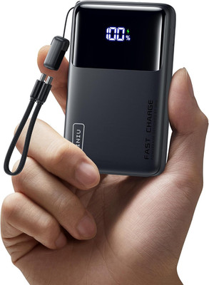 INIU Mini Power Bank, 10000Mah 45W Schnellladefunktion Powerbank Mit USB C Kabel