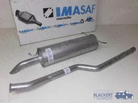 Imasaf Auspuffset Ab Kat für Citroen Xantia Break 1.8+16V 95-03|Mittelrohr+Esd