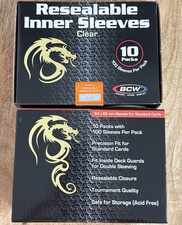 BCW Resealable Inner Sleeves Clear Standard 64x89mm Acid-Free 1000ct