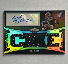 2010 Topps Triple Threads COLT McCOY #122 Rookie AUTO PATCH /70 - CLEVELAND 