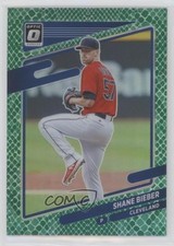 2021 Panini Donruss Optic Green Dragon Prizm 73/88 Shane Bieber #185 7s2